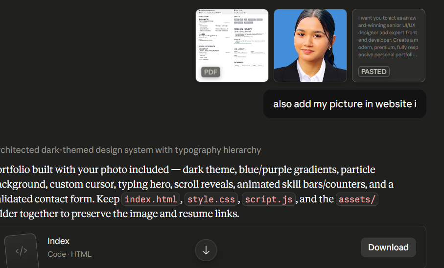 Portfolio website generated by Claude