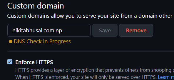 Enable HTTPS checkbox on GitHub Pages