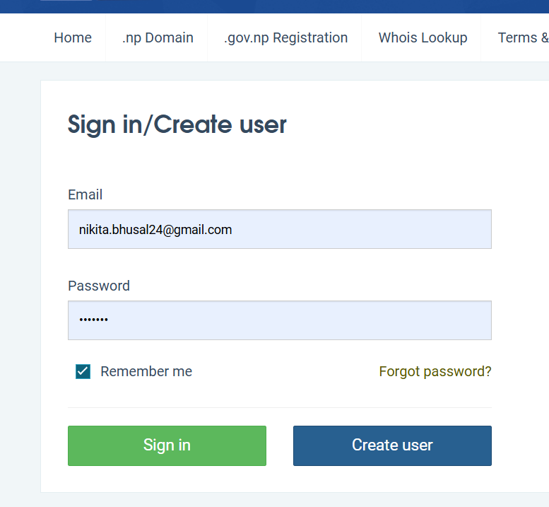 Creating a user account