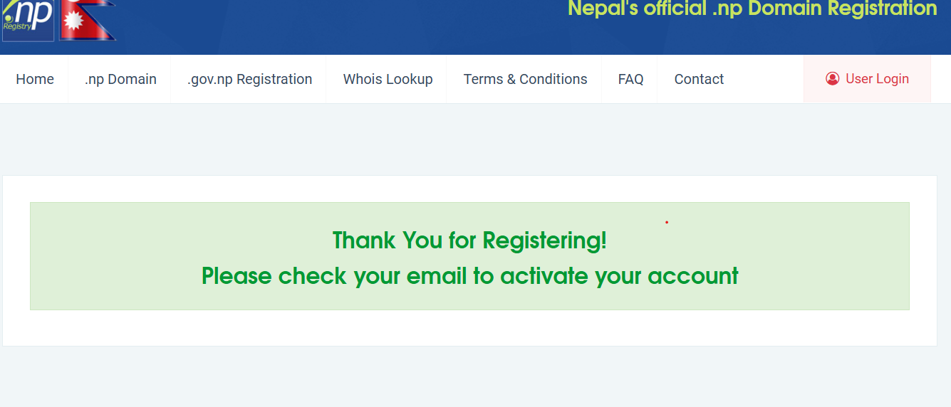 Account created successfully