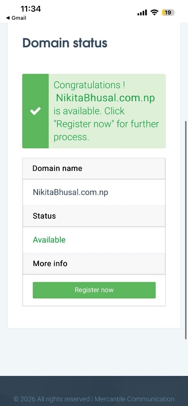 Domain search and register