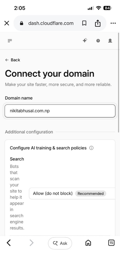 Adding domain to Cloudflare
